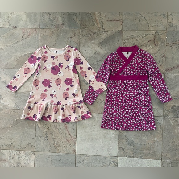 Tea Collection Other - Tea Collection of Two Fuchsia Size 5 Floral Dresses Both in Excellent Condition